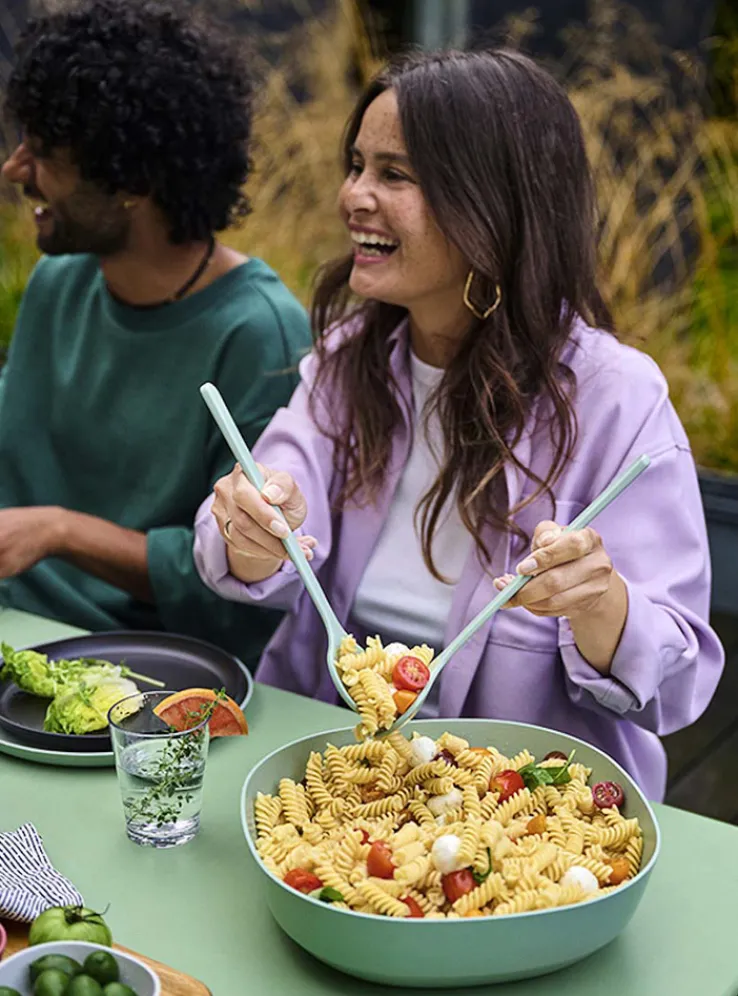 MEPAL Salatbesteck SILUETA 2-teilig nordic white