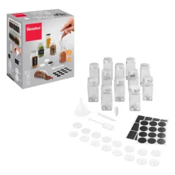 metaltex Gewürzstreuer SHAKE-IT 12er Set Glas 120 ml
