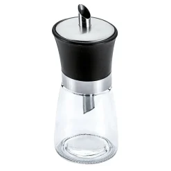 metaltex Zuckerstreuer 150 ml schwarz/silberfarbig