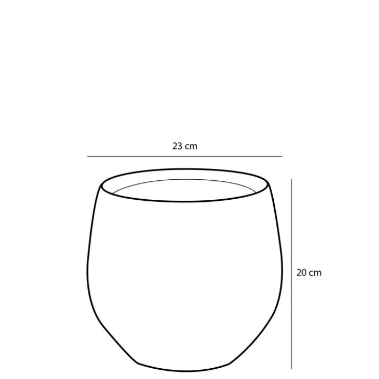 MICA DECORATIONS Übertopf DOURO 23 cm goldfarbig