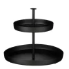 MICA DECORATIONS Etagere 2-stufig schwarz