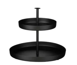 MICA DECORATIONS Etagere 2-stufig schwarz