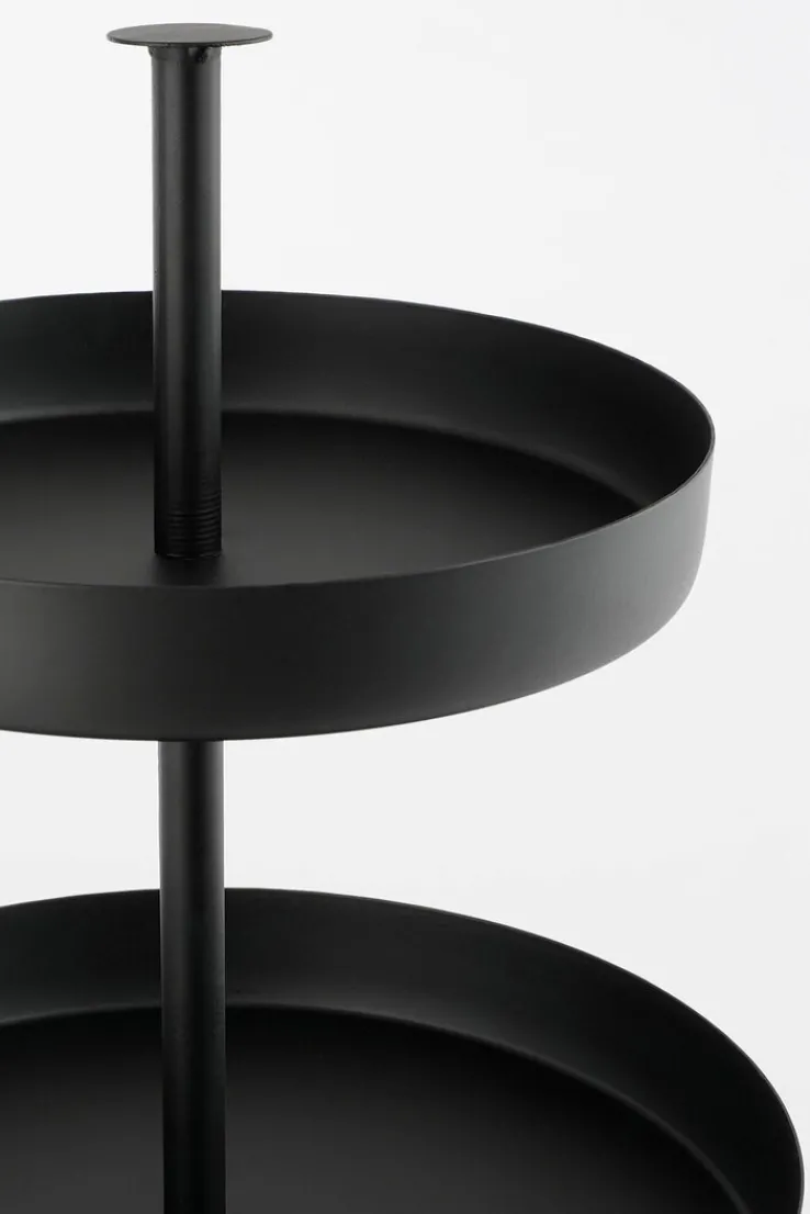 MICA DECORATIONS Etagere 2-stufig schwarz