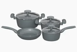 MICHELINO Topf-Set NEW NORA 7-teilig Aluminium grau