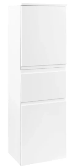 Midischrank CARDIFF 40 x 130 cm Weiß Hochglanz