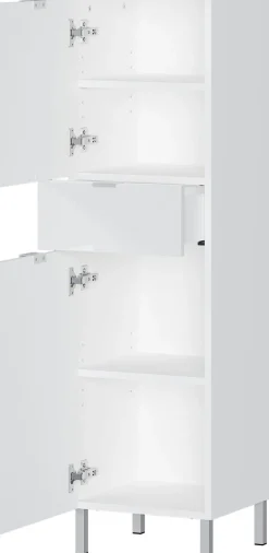 Mittelschrank FEY 34 x 120 cm Weiß/ HG Weiß