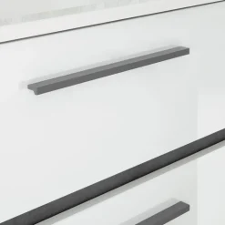 Musterring Highboard RIMINI schneeweiß/ dunkelgrau