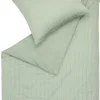 Musterring Satin-Bettwäsche MR-NEEDLSTRIPE 155 x 220 cm salbei