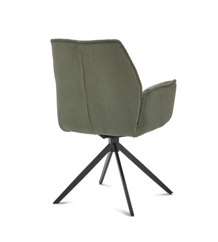 Musterring Stuhl mit Armlehnen TIAMA Cordbezug Forest grün