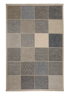 Outdoorteppich CLYDE 67 x 120 cm beige/blau