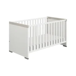 Kinder PAIDI Kinderbett KIRA Kreideweiß/ Eiche-Nautik