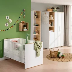 Kinder PAIDI Kinder-Drehtürenschrank LIEVEN weiß/ braun