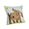 Kinder PAIDI Kissen TIAGO Hund Rudi 40 x 40 cm grün/ mehrfarbig