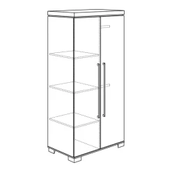 Kinder PAIDI Kleiderschrank KIRA 3-türig Kreideweiß/ Eiche-Nautik