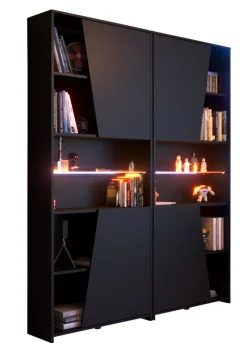 Parisot Gamertisch und Regale mit LED Beleuchtung schwarz