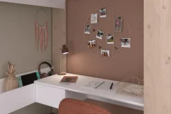 Kinder Parisot Hochbett SHELTER 11 braun/ weiß