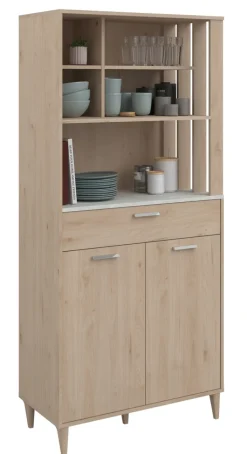 Parisot Küchenbuffet Komplett Set Gala 2 Jackson Eiche Dekor/ Beton Optik