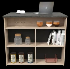 Parisot Kücheninsel FUMAY 12 ca. 109x90x80 Eiche Dekor/Beton Optik