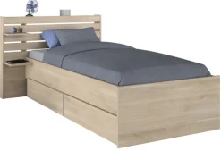 Kinder Parisot Stauraumbett ESCALE 1 braun 90 x 200 cm