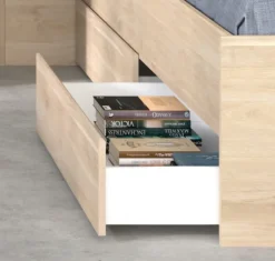 Kinder Parisot Stauraumbett ESCALE 1 braun 90 x 200 cm