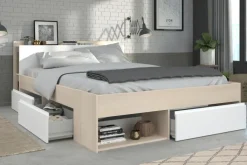 Parisot Stauraumbett MOST 5 beige/weiß 140 x 200 cm