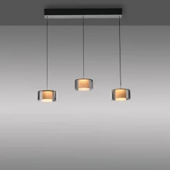Paul Neuhaus LED Balkenpendel RIKA 3-flg cm schwarz