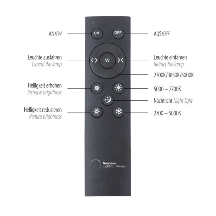 Paul Neuhaus LED Balkenpendel PURE-MOTO grau eloxiert