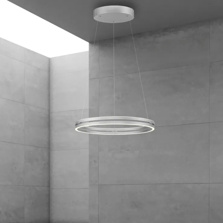 Paul Neuhaus LED Balkenpendel PURE E-LOOP 2-flg alufarbig