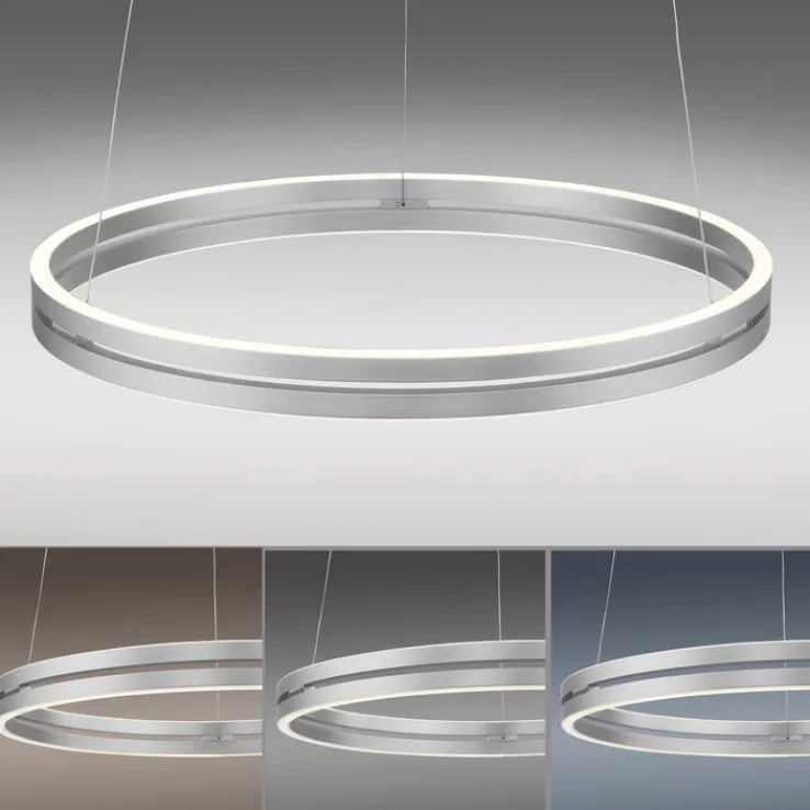 Paul Neuhaus LED Balkenpendel PURE E-LOOP 2-flg alufarbig