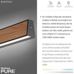 Paul Neuhaus LED Balkenpendel PURE E-MOTION 2-flg schwarz