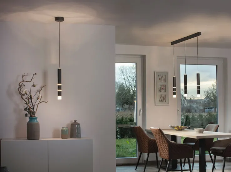 Paul Neuhaus LED Balkenpendel PURE-VEGA 120 cm schwarz