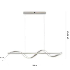 Paul Neuhaus LED Balkenpendel Q-SWING 1-flg silberfarbig