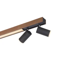 Paul Neuhaus LED Deckenlampe PURE-LINES 5-flg braun