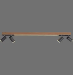 Paul Neuhaus LED Deckenlampe PURE-LINES 5-flg braun