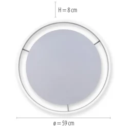 Paul Neuhaus LED Deckenlampe Q-VITO 59 cm stahlfarbig