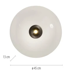 Paul Neuhaus LED Deckenlampe PURE VITRUM 45 cm braun