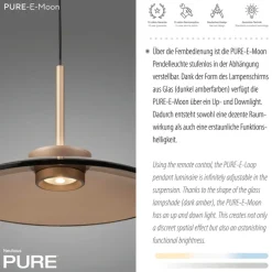Paul Neuhaus LED Pendelleuchte PURE E-MOON 1-flg bronze