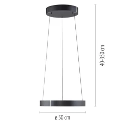 Paul Neuhaus LED Pendelleuchte PURE E-CLIPSE 50 cm grau