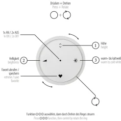Paul Neuhaus LED Pendelleuchte PURE E-CLIPSE 50 cm grau