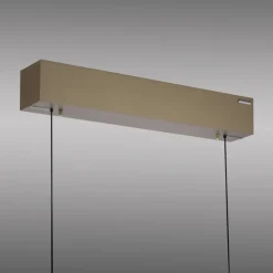 Paul Neuhaus LED Pendelleuchte E-POPUP 120 cm messingfarbig/braun