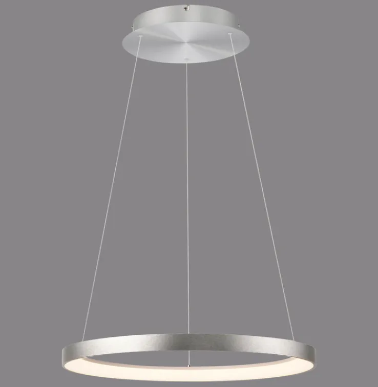 Paul Neuhaus LED Pendelleuchte HOOP 57 cm alu-/nickelfarbig
