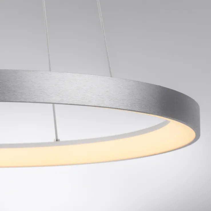 Paul Neuhaus LED Pendelleuchte HOOP 57 cm alu-/nickelfarbig