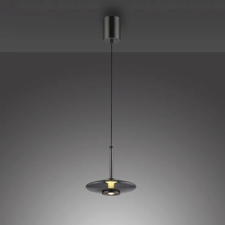 Paul Neuhaus LED Pendelleuchte PURE VITRUM 22 cm grau