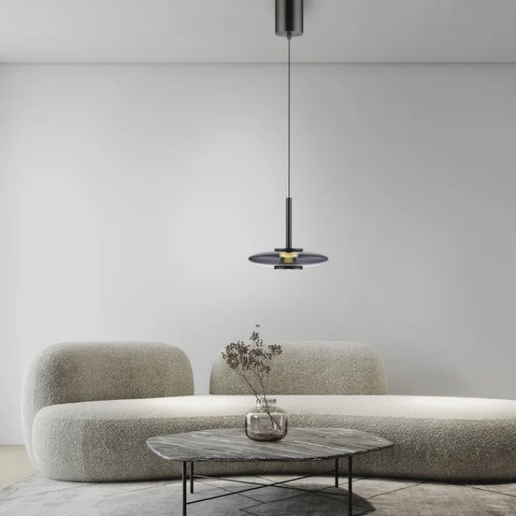 Paul Neuhaus LED Pendelleuchte PURE VITRUM 22 cm grau