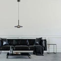 Paul Neuhaus LED Pendelleuchte PURE VITRUM 22 cm grau