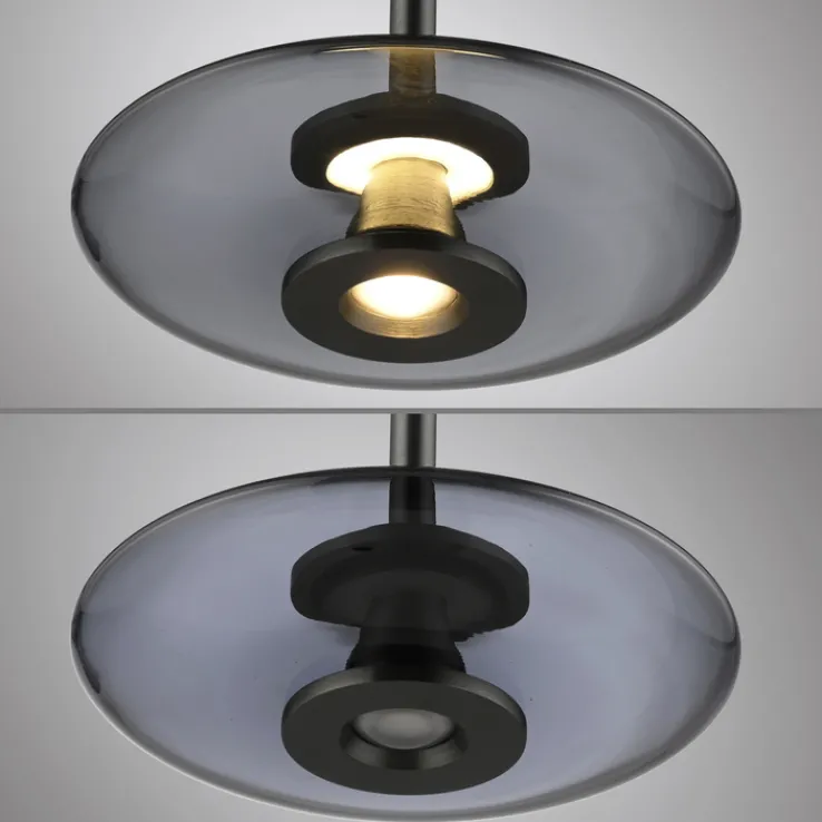 Paul Neuhaus LED Pendelleuchte PURE VITRUM 22 cm grau