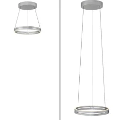 Paul Neuhaus LED Pendelleuchte PURE E-LOOP Aluminium Ø 50 cm Alu-/Nickelfarbig