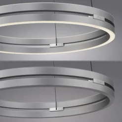 Paul Neuhaus LED Pendelleuchte PURE E-LOOP Aluminium Ø 50 cm Alu-/Nickelfarbig