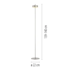 Paul Neuhaus LED Stehlampe Q-ROTATE 22 cm alu-/nickelfarbig