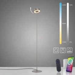 Paul Neuhaus LED Stehlampe Q-ROTATE 22 cm alu-/nickelfarbig